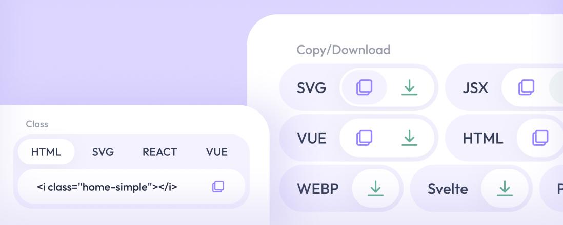 Get icon font and multiple frameworks