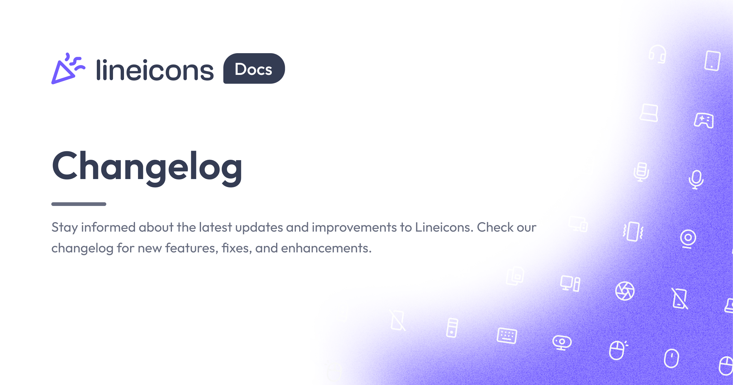 Lineicons Changelog | Latest Updates and Improvements | Docs - Lineicons